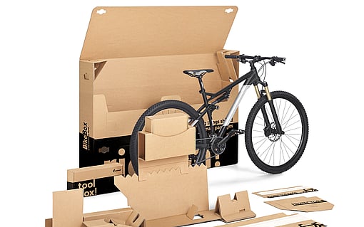 BikeBox - corrugated box with bike inside