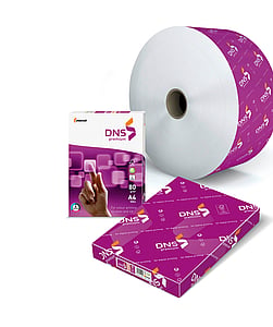 DNS premium range of paper including reams, folio sheets and reels