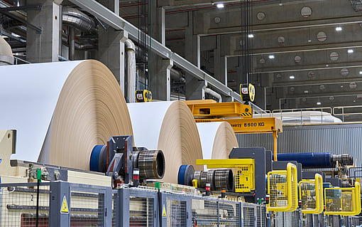 A large industrial paper machine.