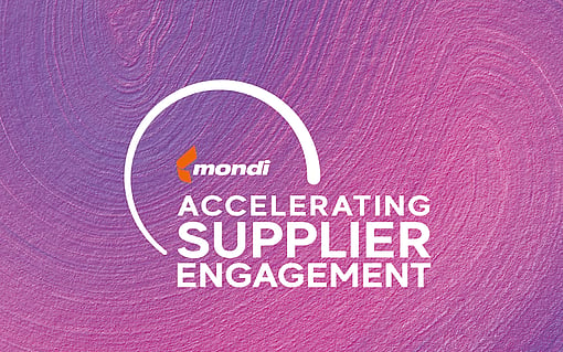 Graphic logo for Mondi's Accelerating Supplier Engagement activities.