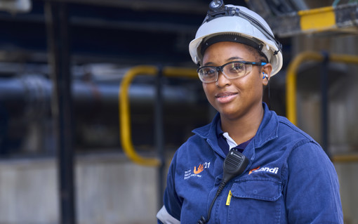 Female worker in the operations at Richards Bay