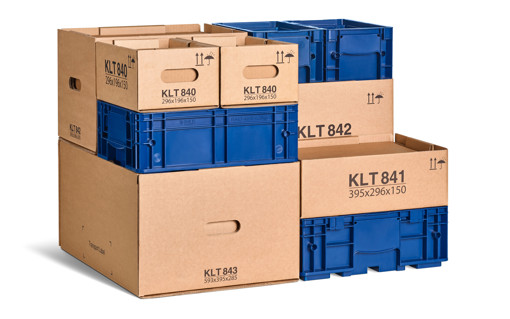 Small load carriers stacked