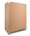 A product image of a large-volume container designed for intralogistics, made from corrugated cardboard.