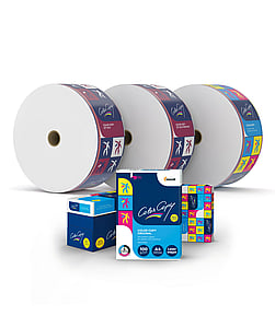 Color Copy product range box, reams, reels