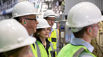 Mondi board members in plant