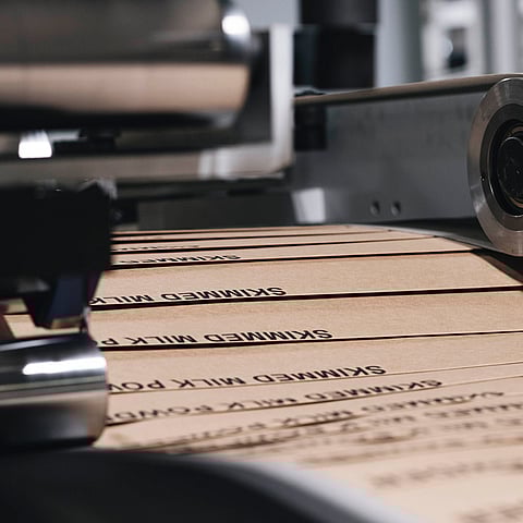 Paper bags in the production process