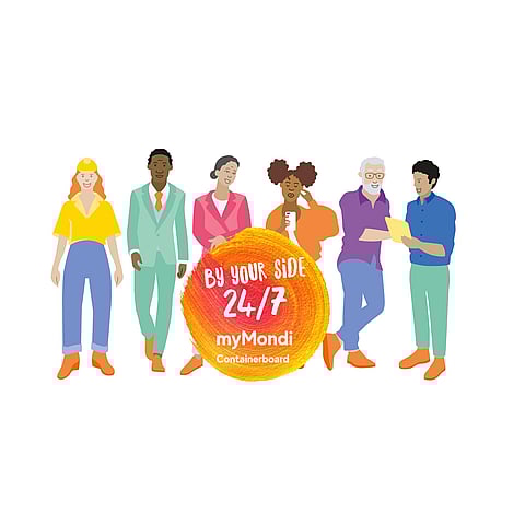 The woman Dasda is smiling at the camera and there is a collage of people around her.