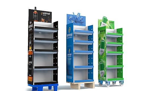 Three examples of paper-based standard displays.