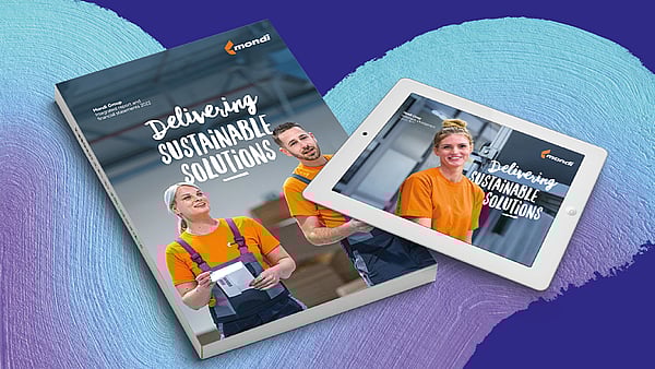 The front covers of Mondi's 2022 integrated and sustainable development reports.
