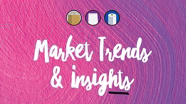 Market Trends and Insights written on pink and purple background.