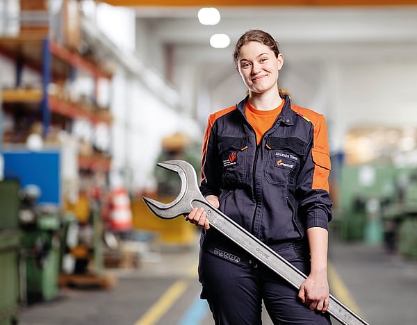 Alexandra at her workplace