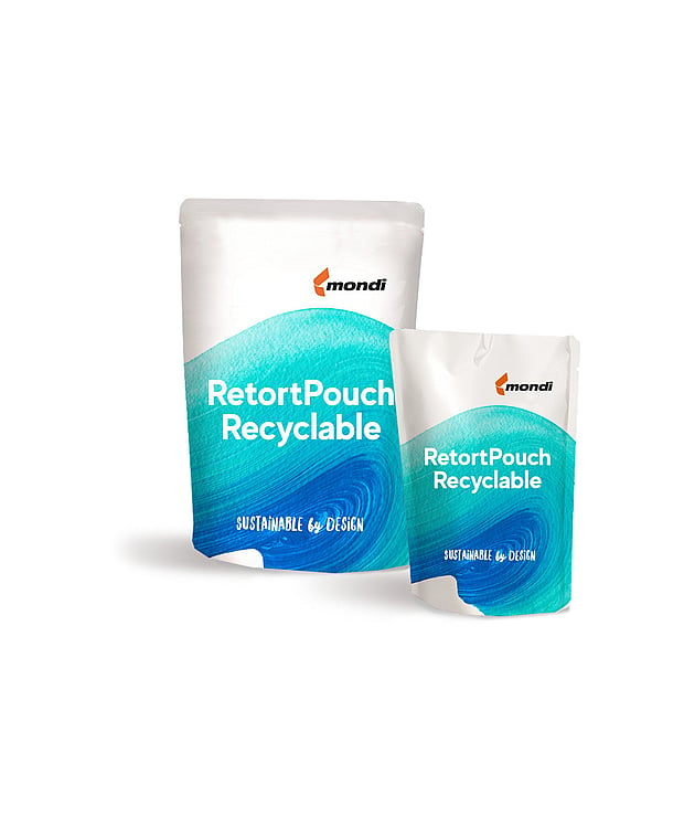 Retortable monomaterial pouch