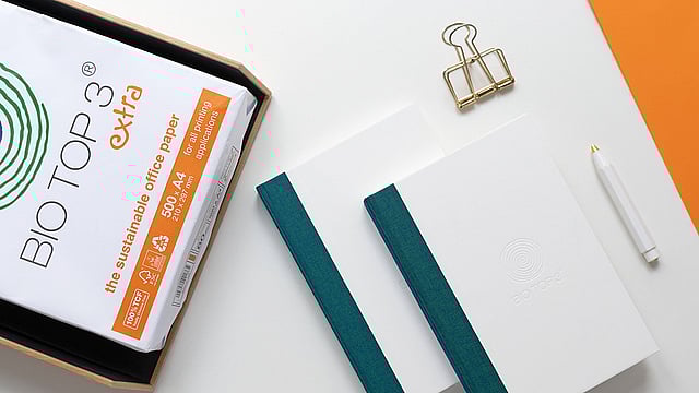 BIO TOP 3® völlig chlorfreies Papierries und Notizbücher