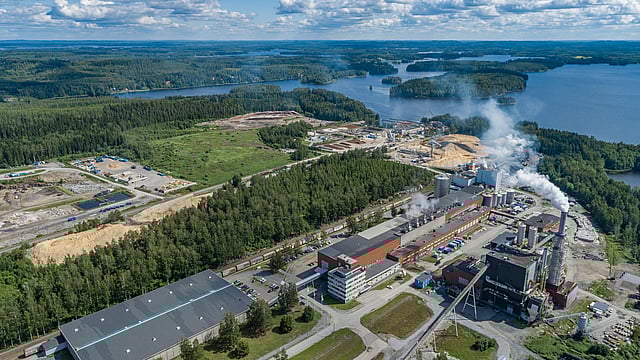 overhead view of a Mondi production site