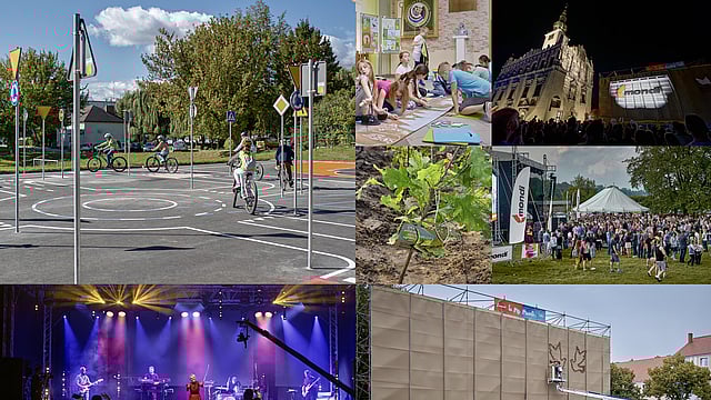 An image composition with impressions from event organised by Mondi Świecie.
