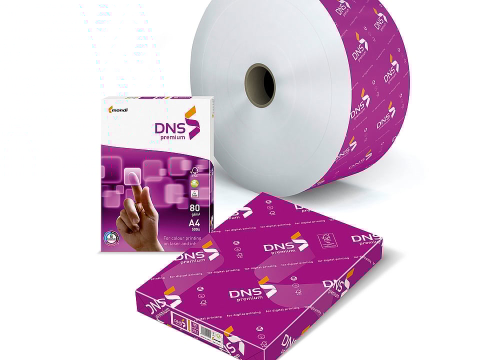 DNS premium range of paper including reams, folio sheets and reels