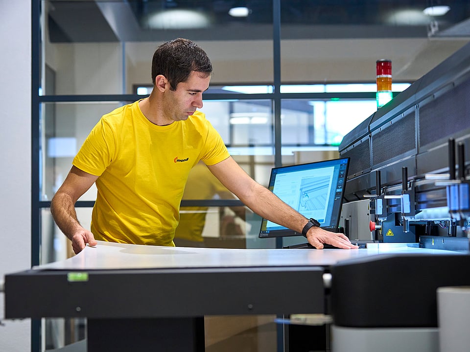 Mondi performance lab employee working