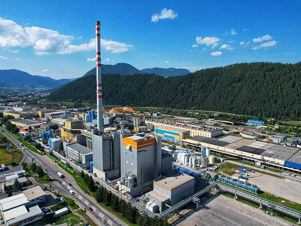 Mondi SCP mill exterior aerial
