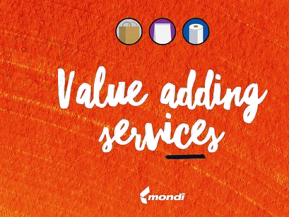 value adding services written against an orange background