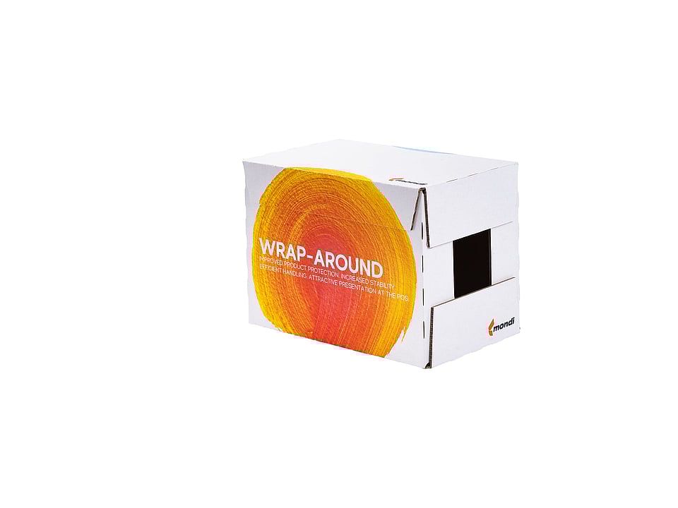 A wrap around box by Mondi.