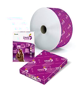 DNS premium range of paper including reams, folio sheets and reels