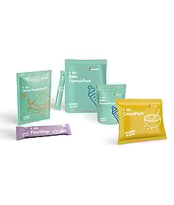 Group photo of drief food packaging.