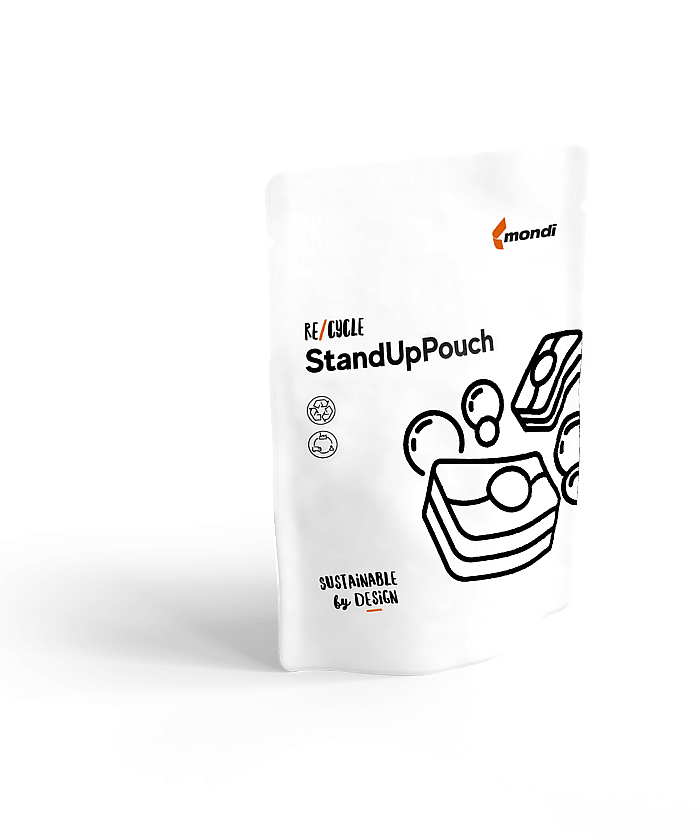 re/cycle StandUp Pouch white version with zip