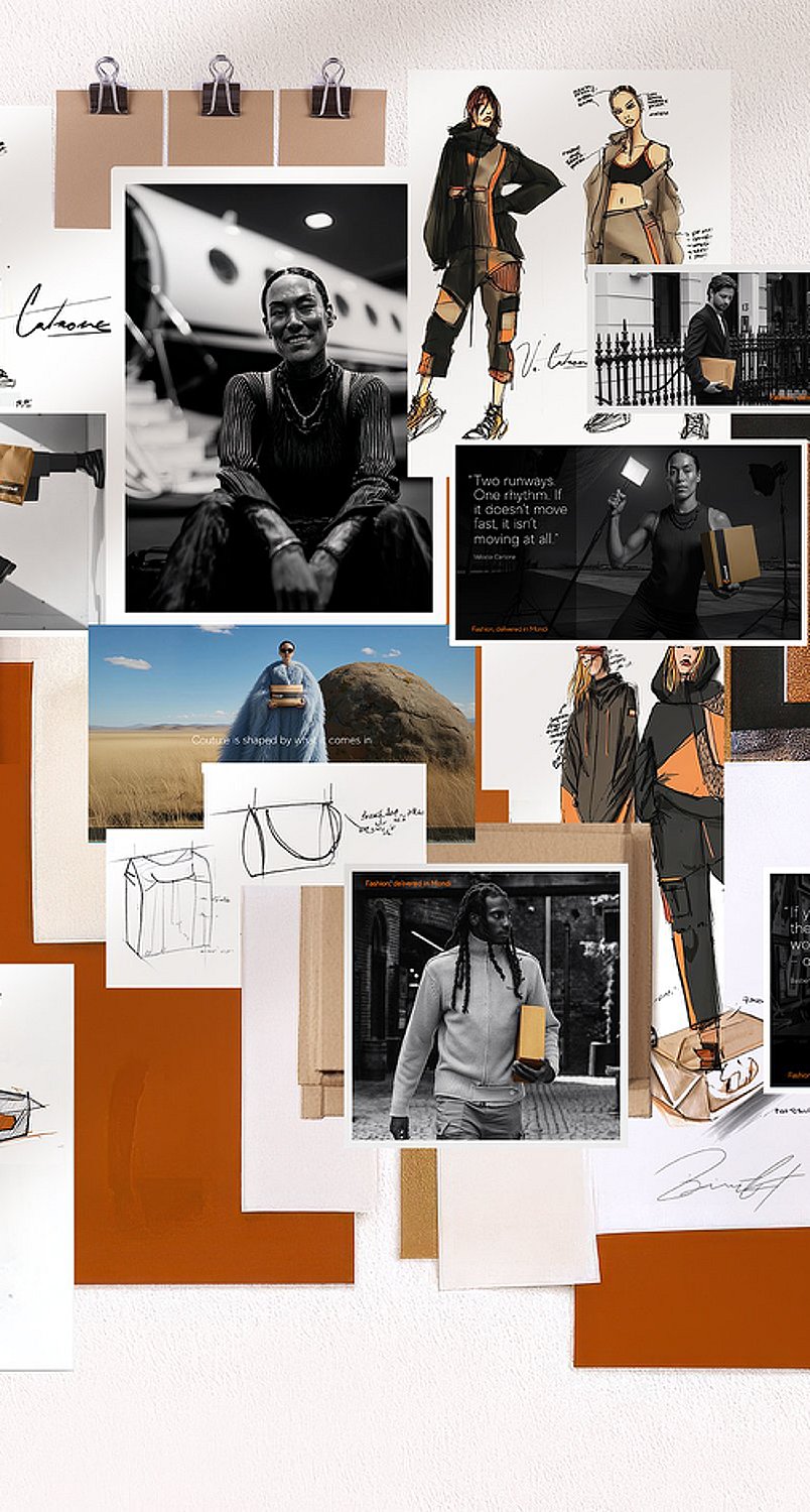 Fotomontage von Bildern aus dem Mondi Fashionverse.