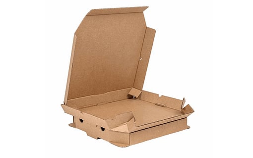 An easy to assemble pizza box.