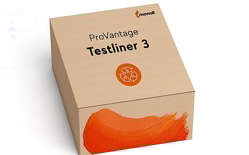 A brown corrugated box labelled ProVantage Testliner 3.