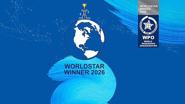 WorldStar Winner 2026, WPO promotional banner, with a blue Mondi brushstroke.