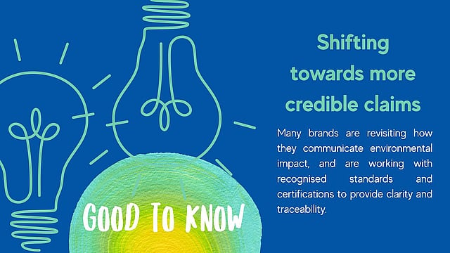 Graphic explaining how companies shift to more credible sustainability claims.