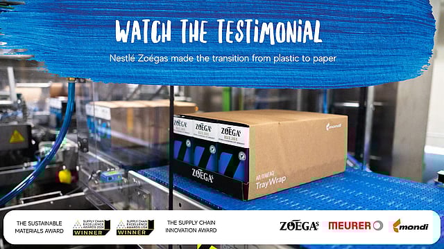 video preview of a coffee tray being wrapped